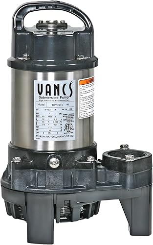 Tsurumi 3PN 50PN225S 13 CV 115V bomba sumergible para estanque y cascada acero inoxidable 3540 GPH 20in de descarga Tsurumi 3PN 50PN225S 13 CV 115V bomba sumergible para estanque y cascada acero inoxidable 3540 GPH 20in de descarga