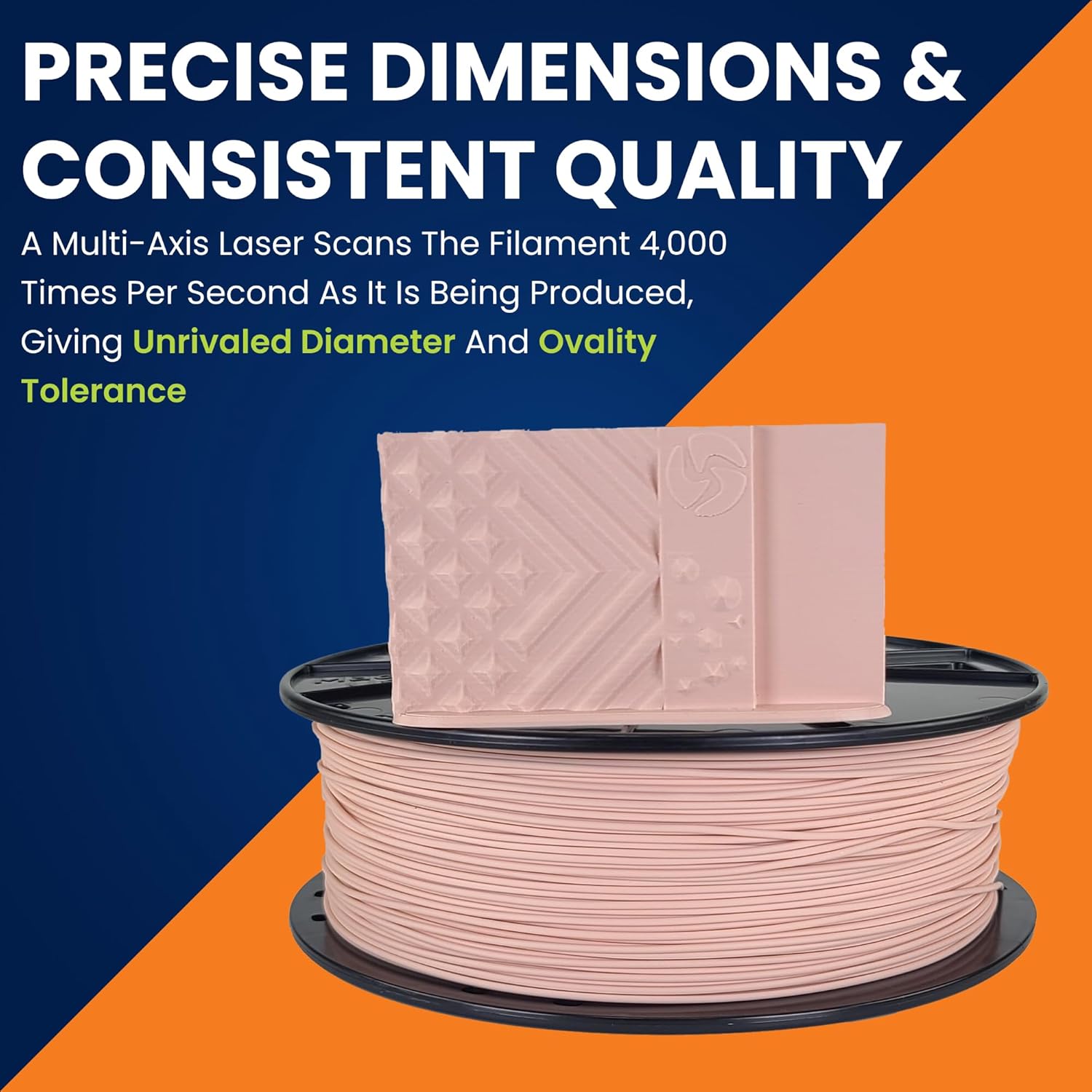 3D-Fuel Tough Pro PLA+ Filament for 3D Printing, Made in The USA, 3D Printer Filament, Dimensional Accuracy +/- 0.02 mm, 1.75 mm, 1 kg Spool, Warm Bisque