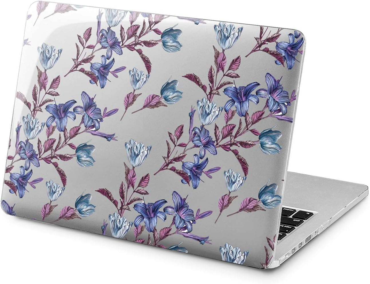 Hard Case Compatible for MacBook Pro 16 14 M3 M2 2023 M1 Pro 13 2022 Air 13 2021 Retina 2020 Mac 11 12 Protective Plants Cute Cover Leaf Green Print Girl Flowers Blossom Laptop Design Purple