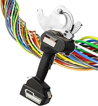 Rechargeable Ratchet Cable Cutter, Aluminum Copper Cable Gear Type Scissors, Electric Wire Cutting Tool,for Cu/Al Cable and Armoured Cable EC54M