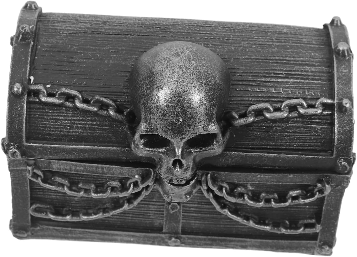 Skeleton Treasure Chest Skull Jewelry Display Box Unique Decorative Storage for Halloween Pirate Theme Compact Organizer for Trinkets Small Items