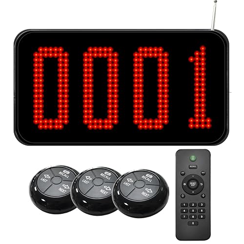 4-Digit Queue Calling System Wireless Take a Number System with
