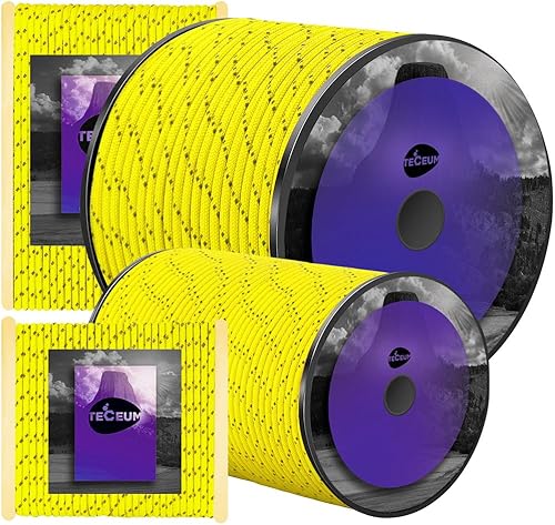 Vista 140 de TECEUM - Cuerda resistente 1000 de 1000 / 200 / 100 / 50 pies, más de 40 colores, cuerda para supervivencia y campamento, cuerda de nailon Patriot