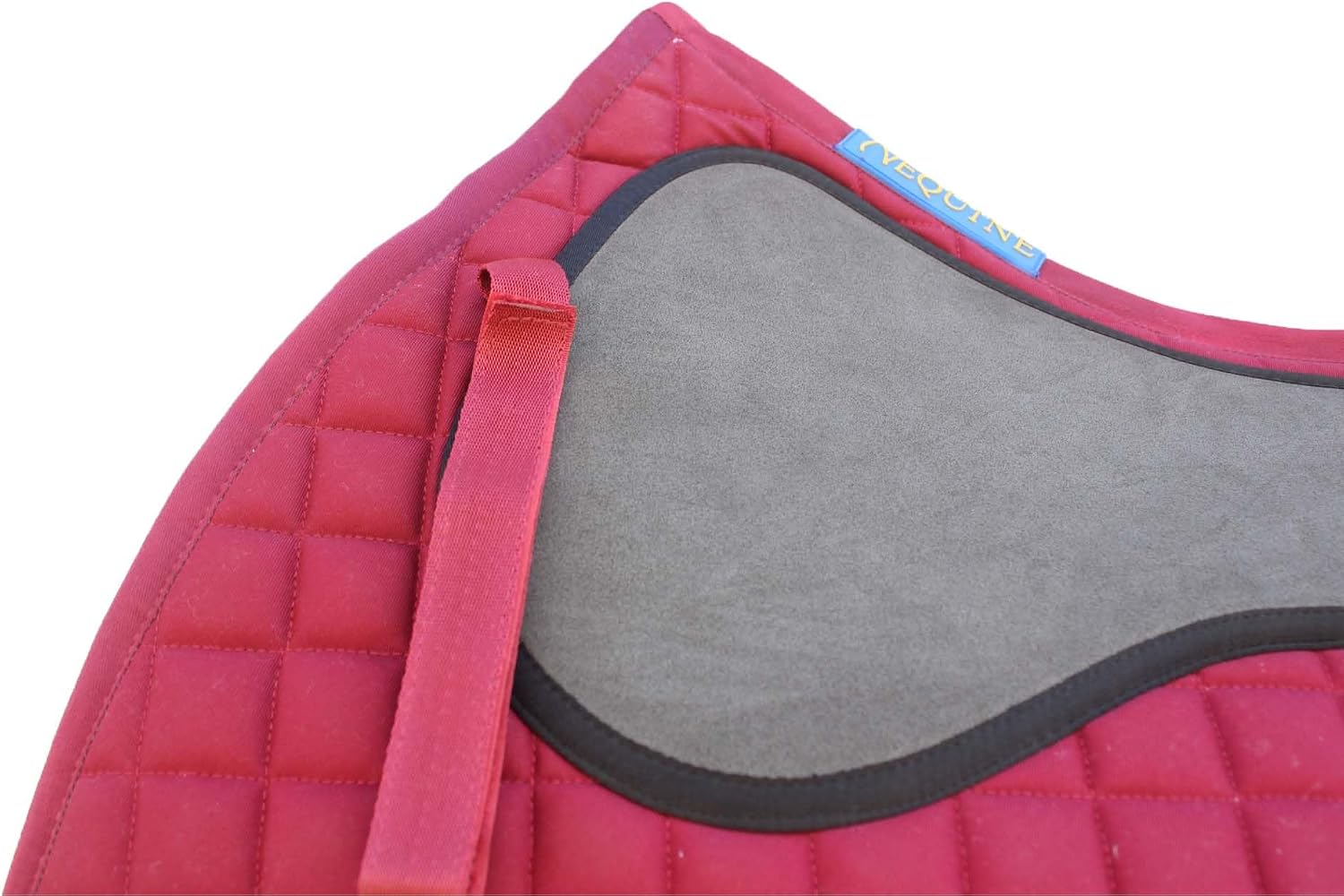 CHALLENGER Horse Cotton Quilted English Saddle PAD Trail Contoured Gel Burgundy 72F25