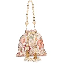 LONGING TO BUY Indian Ethnic Pearls & Sequence Potli Bag for Women, Wedding Potli Bag and For Ethnic Wear