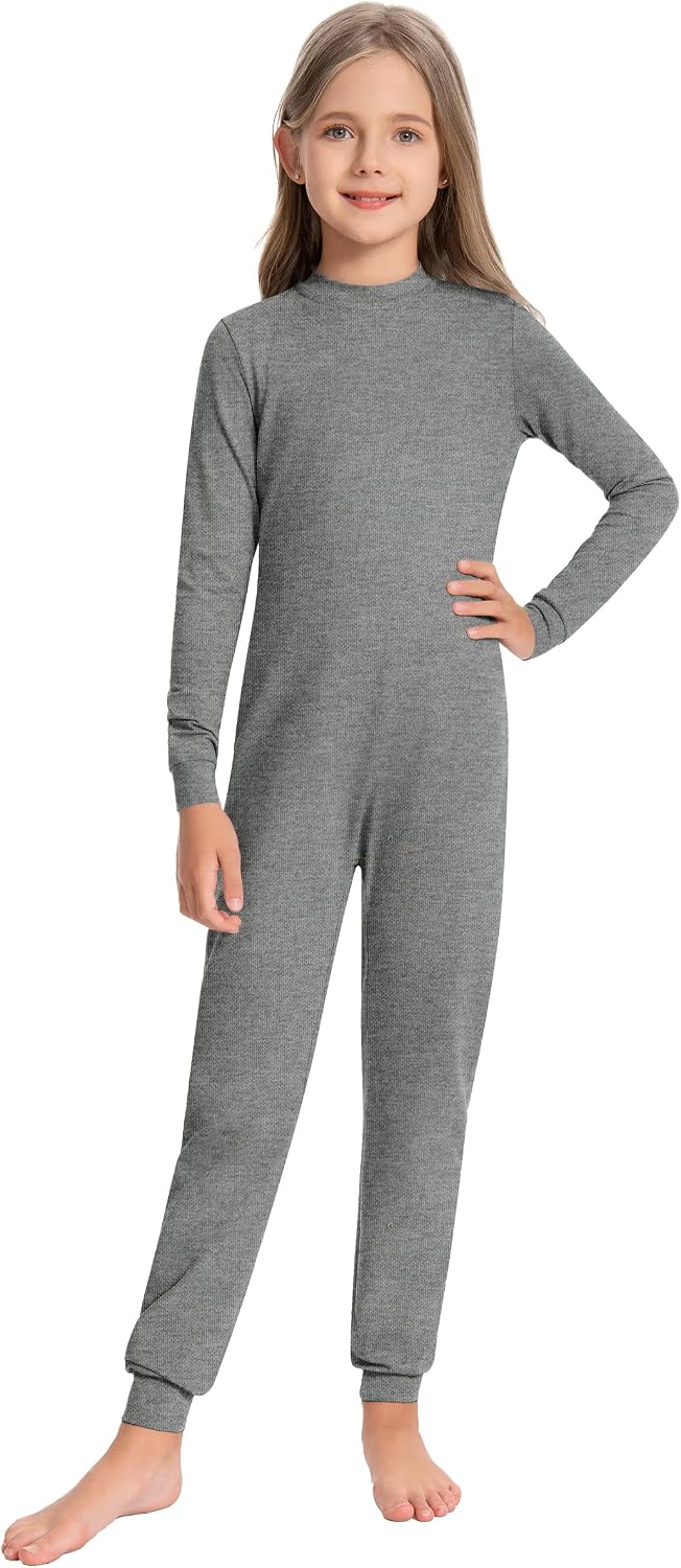 Adaptive Clothing for Kids Special Needs Anti-Strip Back Zip Jumpsuit for Autism with Long Sleeve & Leg