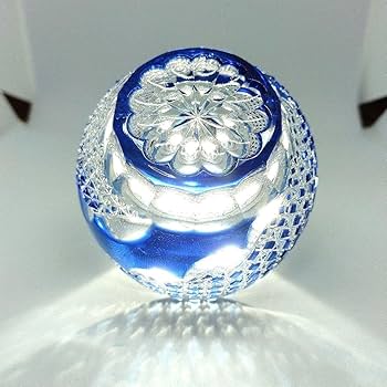 薩摩切子　色被せガラス　猪口(ぐい呑み) Amazon.co.jp: 色被せガラス おちょこ 猪口ぐい呑み 青薩摩切子