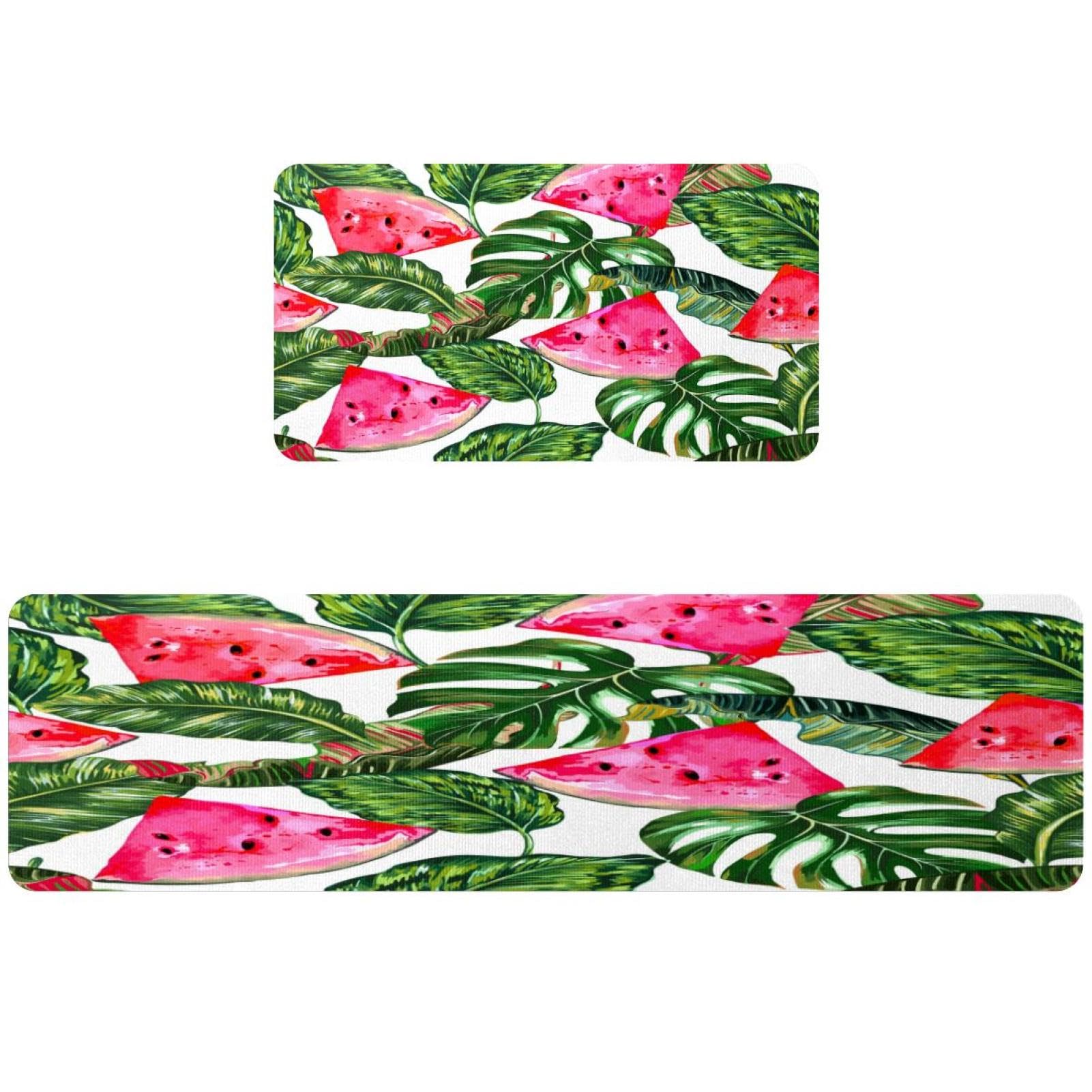 Tapete de cocina lavable y absorbente de 2 piezas con base antideslizante