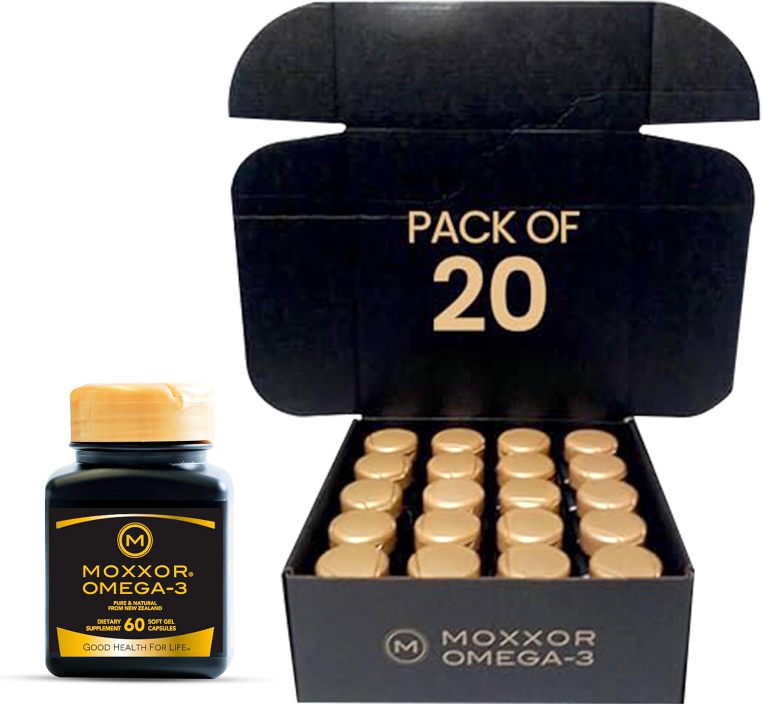 Omega 3 New Zealand Green Lipped Mussel Oil Soft gels for Joint Support and Mobility, Heart & Immune Support, No Fishy Aftertaste, 20-Pack,1200 Soft gels, 2-Soft gels Per Day, 600 Day Supply