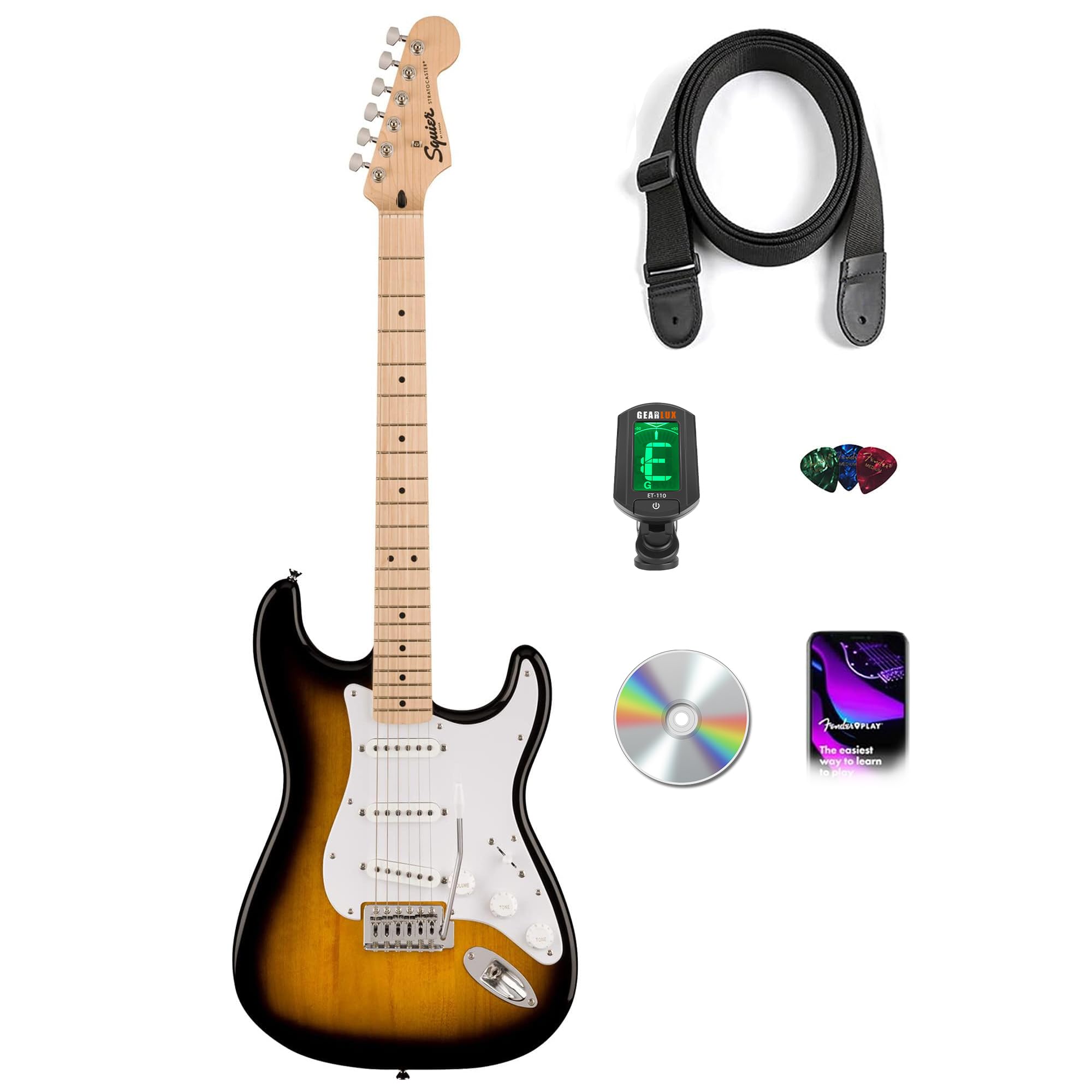 Amazon.com: Fender Squier Sonic Stratocaster - 2-Color Sunburst