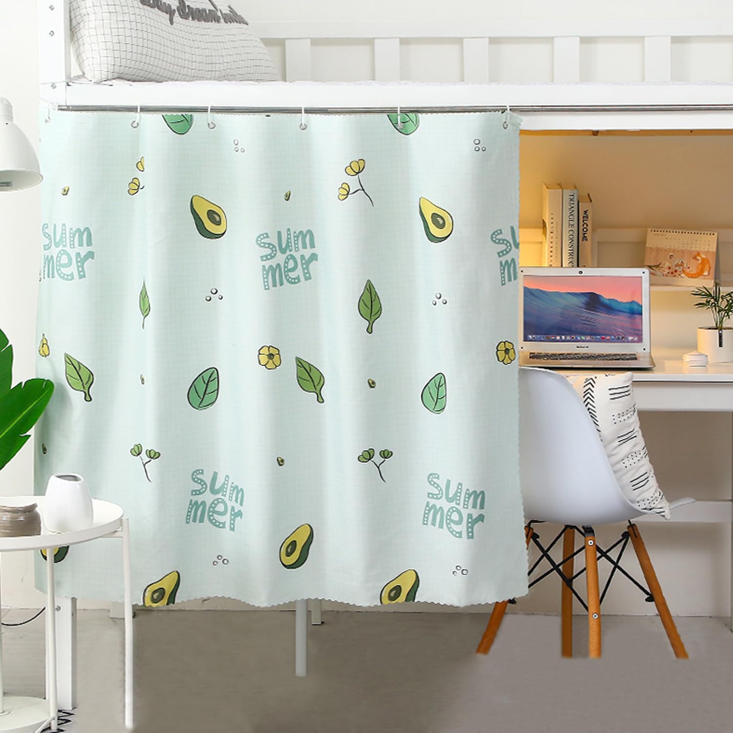 ITODA Students Bunk Bed Curtain Stylish Thicken Canopy Bed Curtains Dustproof Blackout Drapery Mosquito Protection Nets Bedding Tent Dormitory Shading Cloth for Single Bed (Green,(1 Pcs))