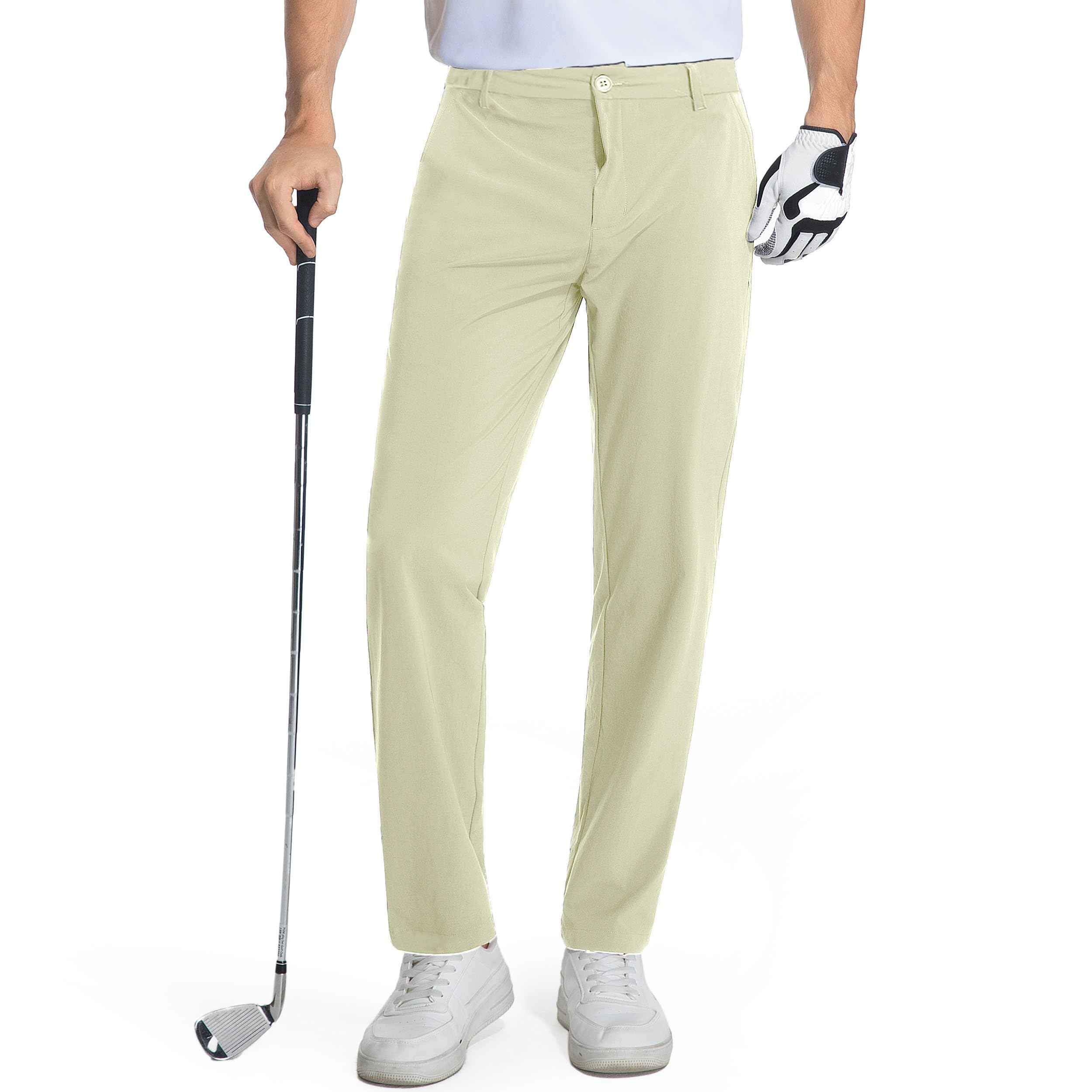Mens Golf Pants Stretch Work Dress Pants Lightweight Trousers 30 32 Quick Dry Joggers Casual Comfy Trousers with