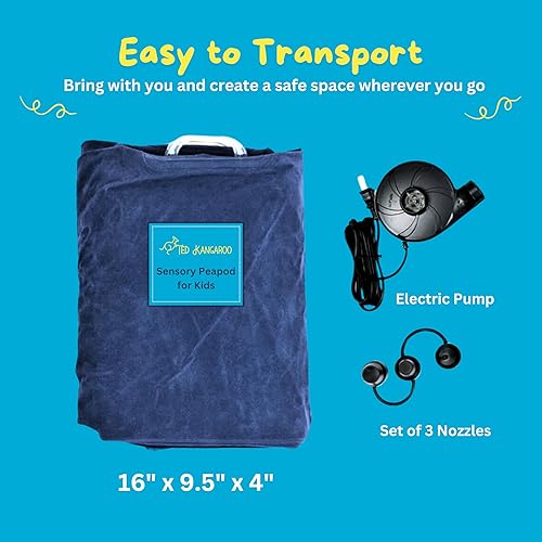 Miniatura 7 de Silla sensorial para niños  Vaina inflable para niños, incluye bomba de aire eléctrica