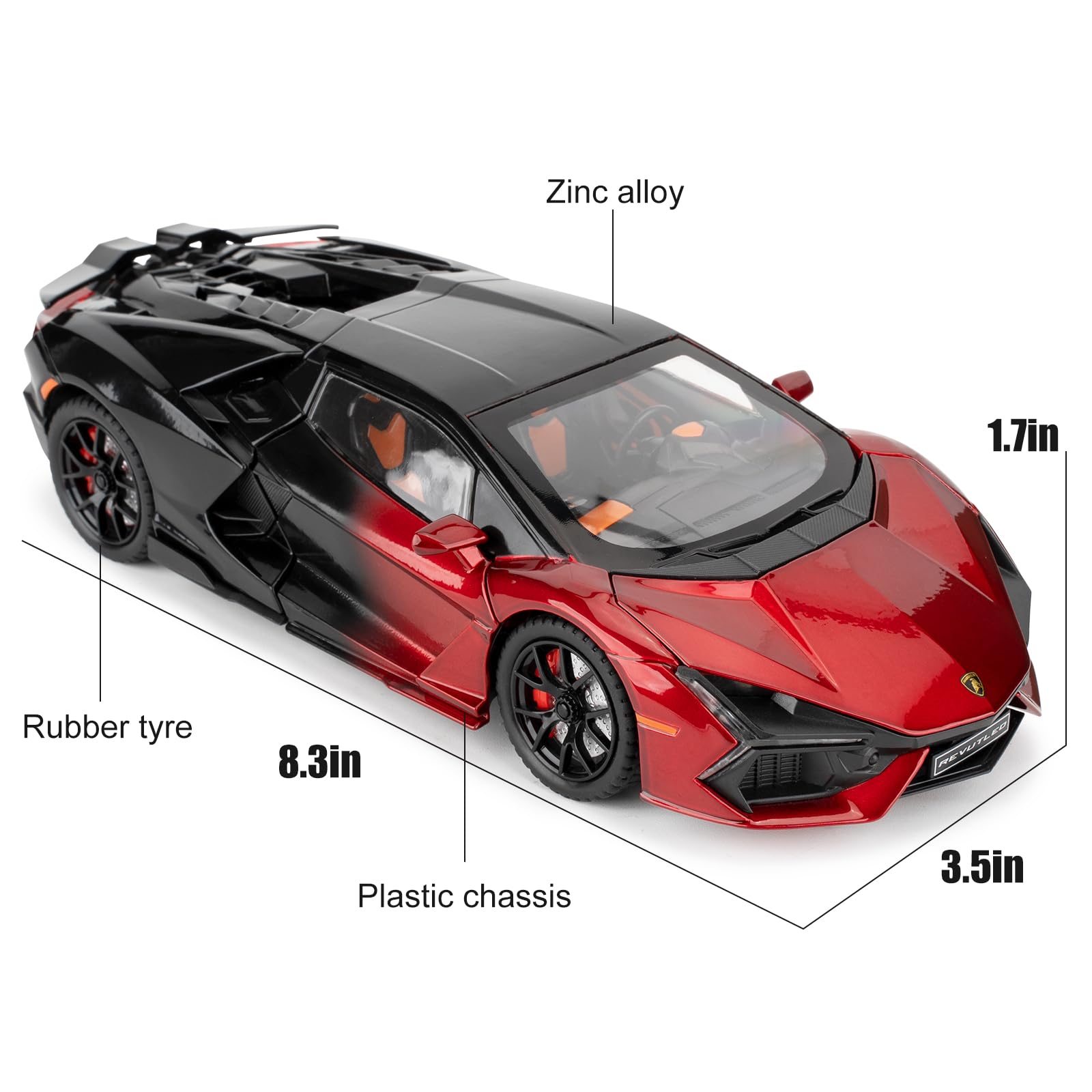 Amazon.com: TGRCM-CZ Lamborghini Reventon Toy car, 1/24 cast Model