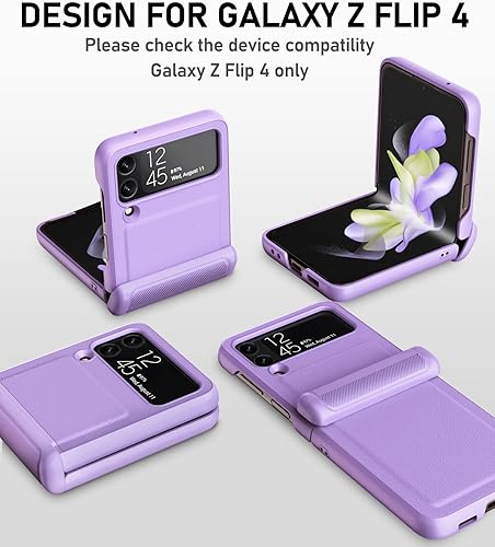 Miniatura 7 de Vihibii - Funda para Galaxy Z Flip 4 5G con cubierta de protección de bisagra, funda para teléfono Flip 4 con protector de pantalla de cámara, funda