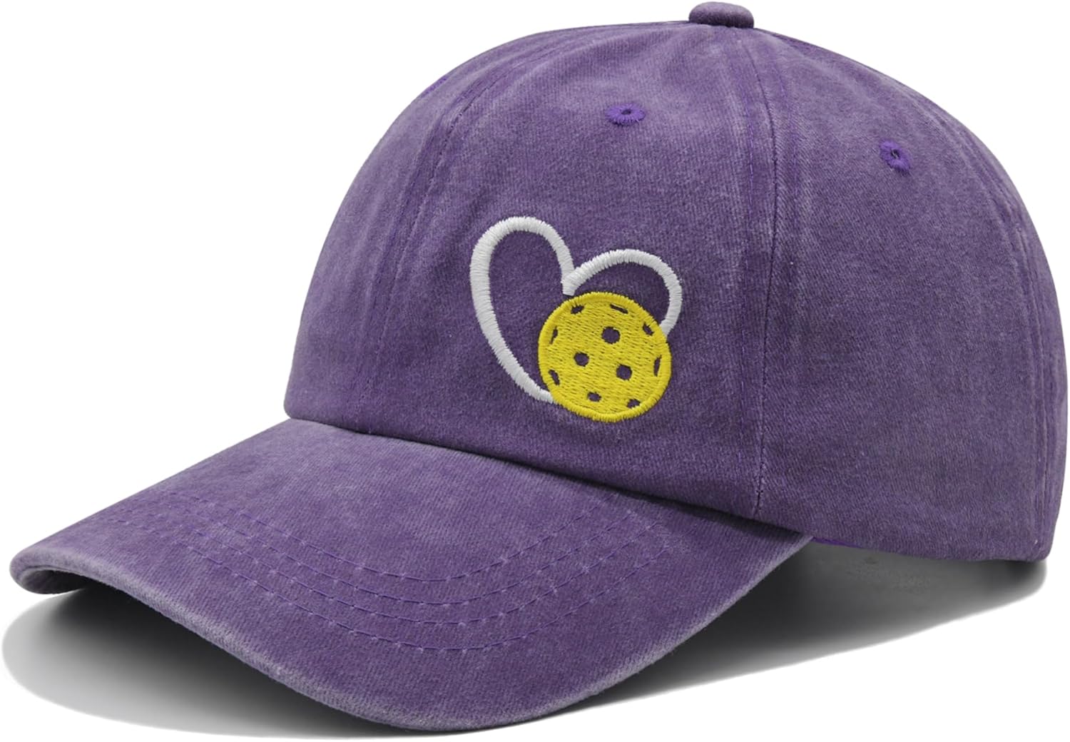 Pickleball Hat with Gift Box, Pickleball Gifts for Women Men, Adjustable Embroidered Heart Baseball Cap