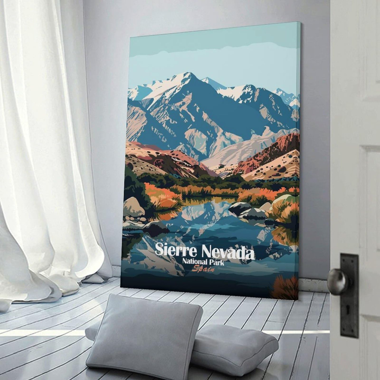 Junmoney Canvas Wall Art Sierra Nevada National Park, Spain, 20x30inch(50x75cm), for Living Room, Lounge Or Sitting Room, Canvas Styling for A Polished Room Look