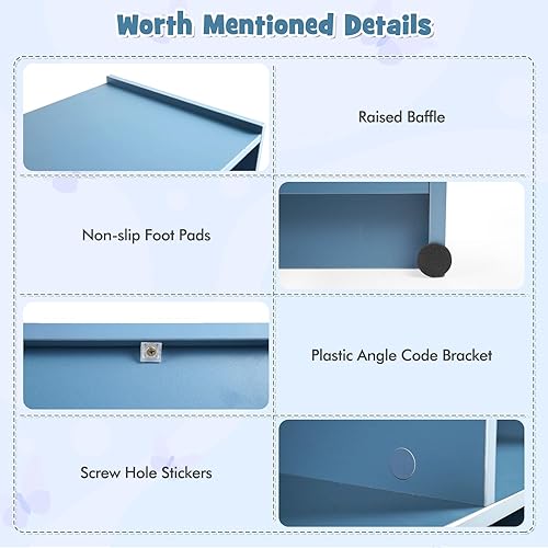 Miniatura 42 de HONEY JOY Organizador de almacenamiento para niños, estante de exhibición de madera abierto de 8 secciones para aula, sala de juegos, guardería,