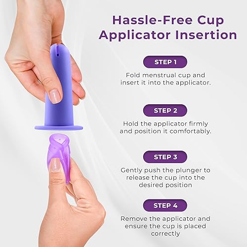 Miniatura 10 de EcoBlossom Kit de copa menstrual  Tampón, almohadilla y disco  Uso durante 12 horas  Copa de período reutilizable diseñada con silicona suave y