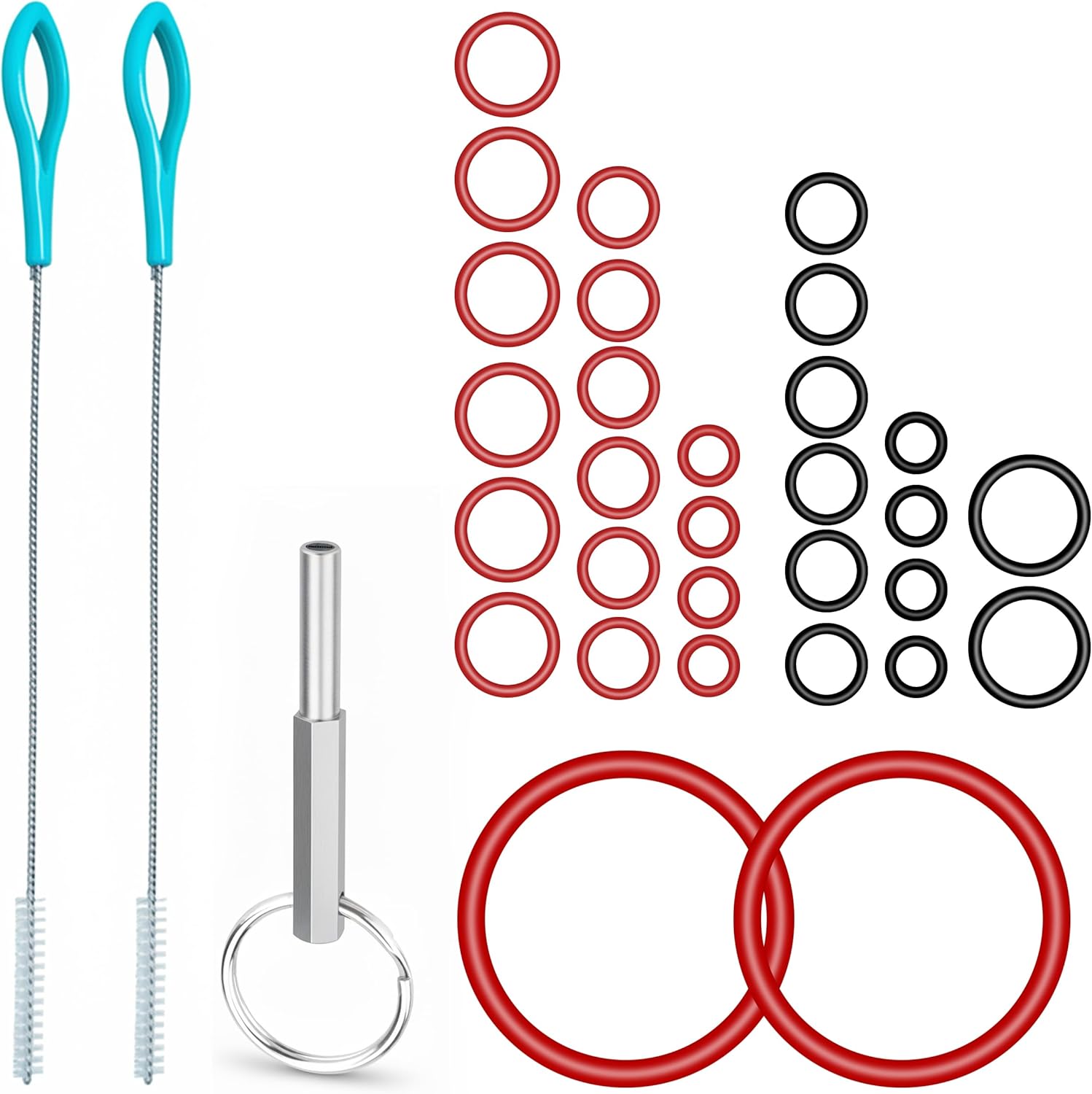 O-Ring Gasket Seal & Brew Valve Tool Set – Compatible with Jura Accessories and Krups Replacement Parts, Security Oval Head Key for Coffee Machine Repair, Replacement & Maintenance