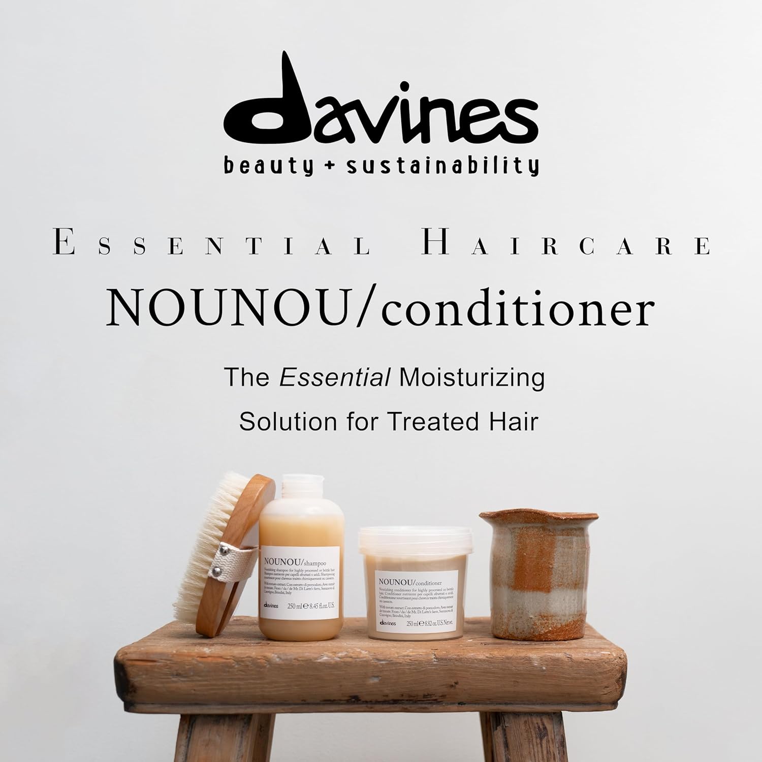 Davines NOUNOU Conditioner, Hydrating Deep Conditioner for Bleached, Permed, Relaxed, Damaged Or Very Dry Hair, Replenishes Chemically Processed Hair - Image 3