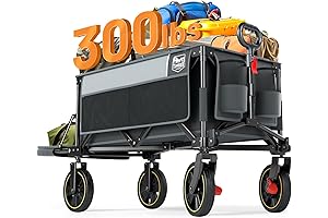 TIMBER RIDGE 49" Extra Long Collapsible Wagon Converts to 2 Person Bench Seat