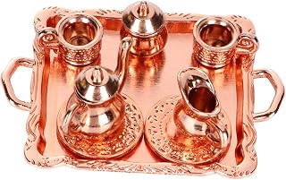NUSITOU 1 Conjunto De Decoração Para Casa Retrô Móveis Para Casa Miniture Copos De Decoração Allioy Bule Em Miniatura Kit De Casa De Bonecas DIY Mini Enfeite De Casa Modelo De