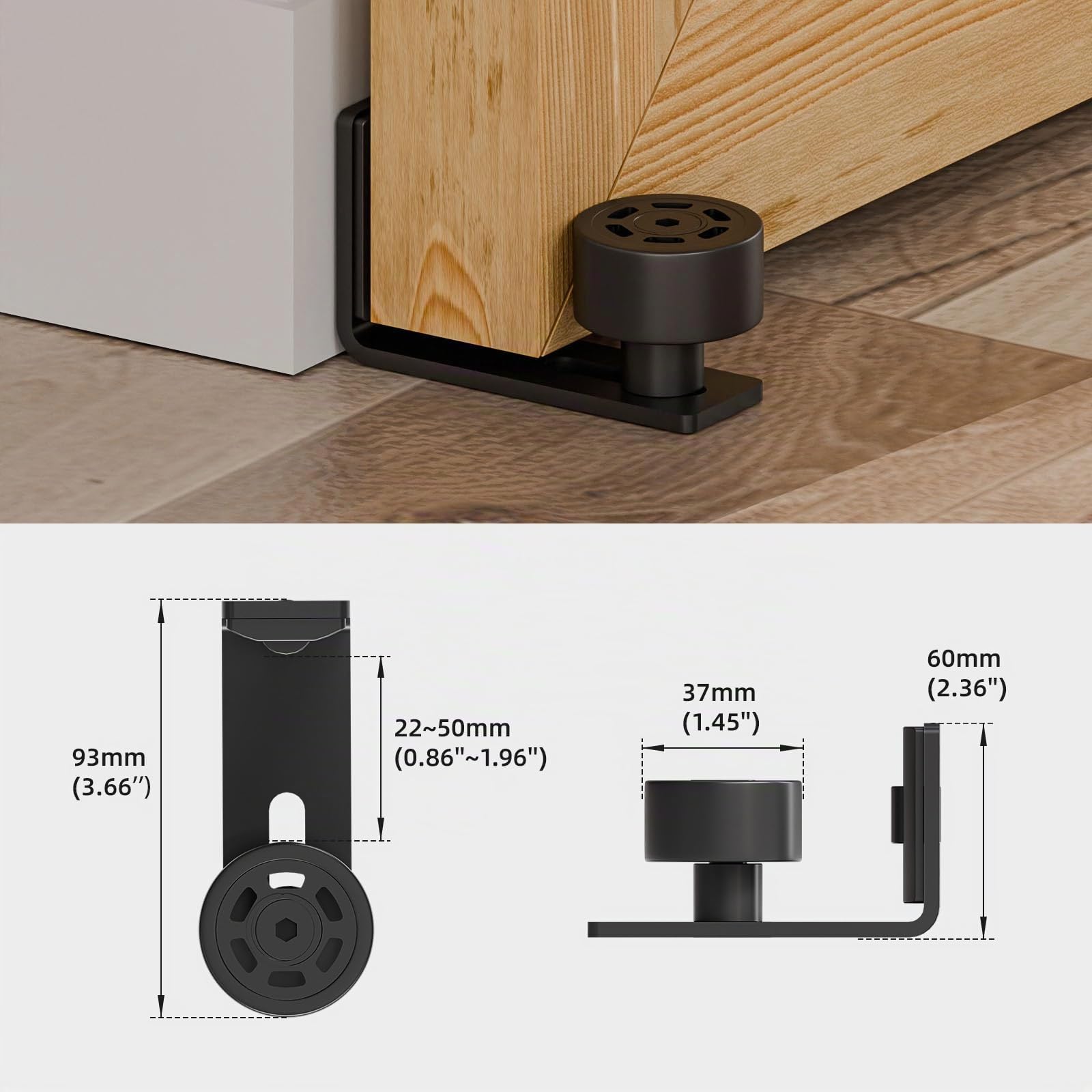 CCJH 2M/6.6FT Binario per Porta Scorrevole Kit Nero e Rustico Porta Scorrevole Kit Accessori