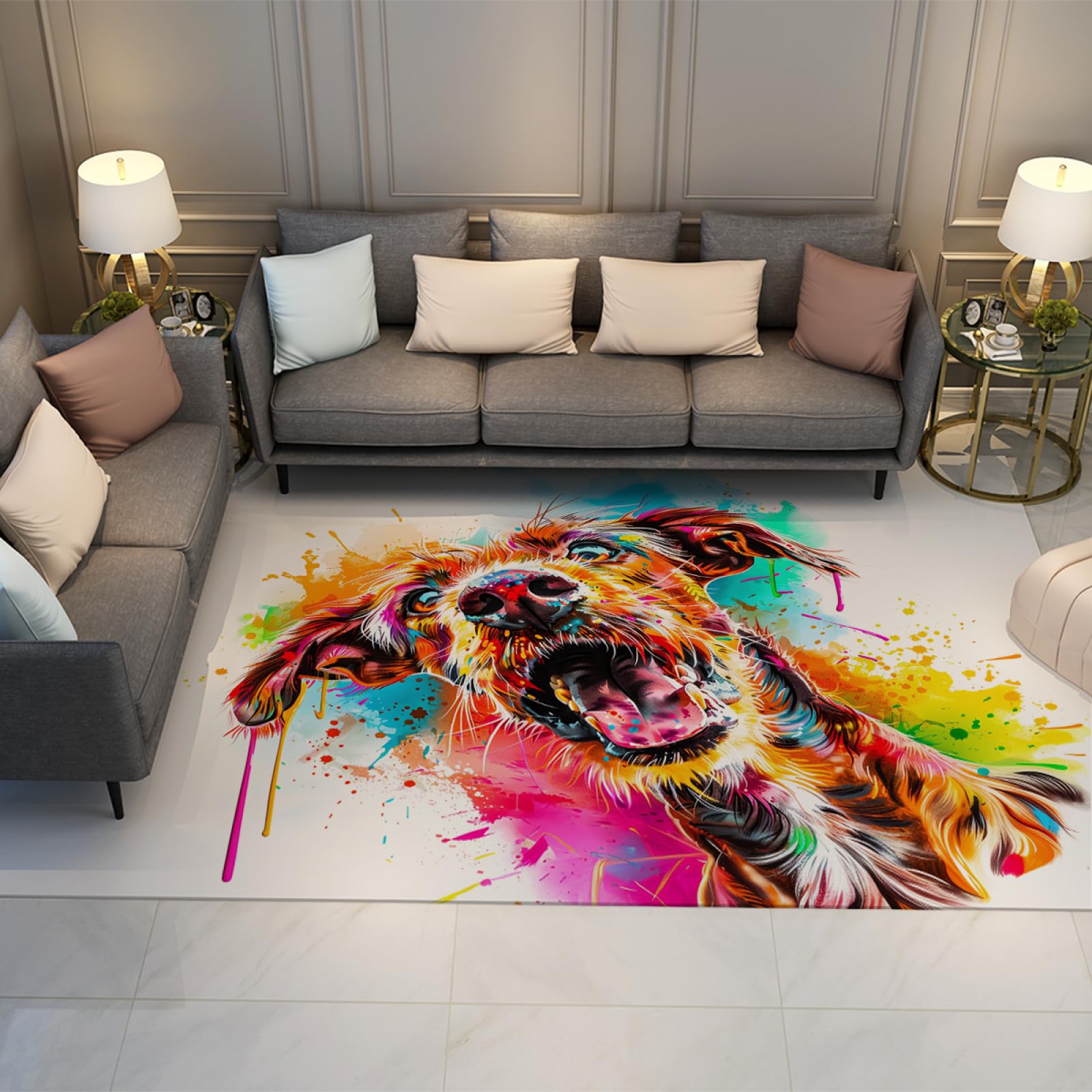 Tapis de sol pour chien antidérapant et doux pour les enfants