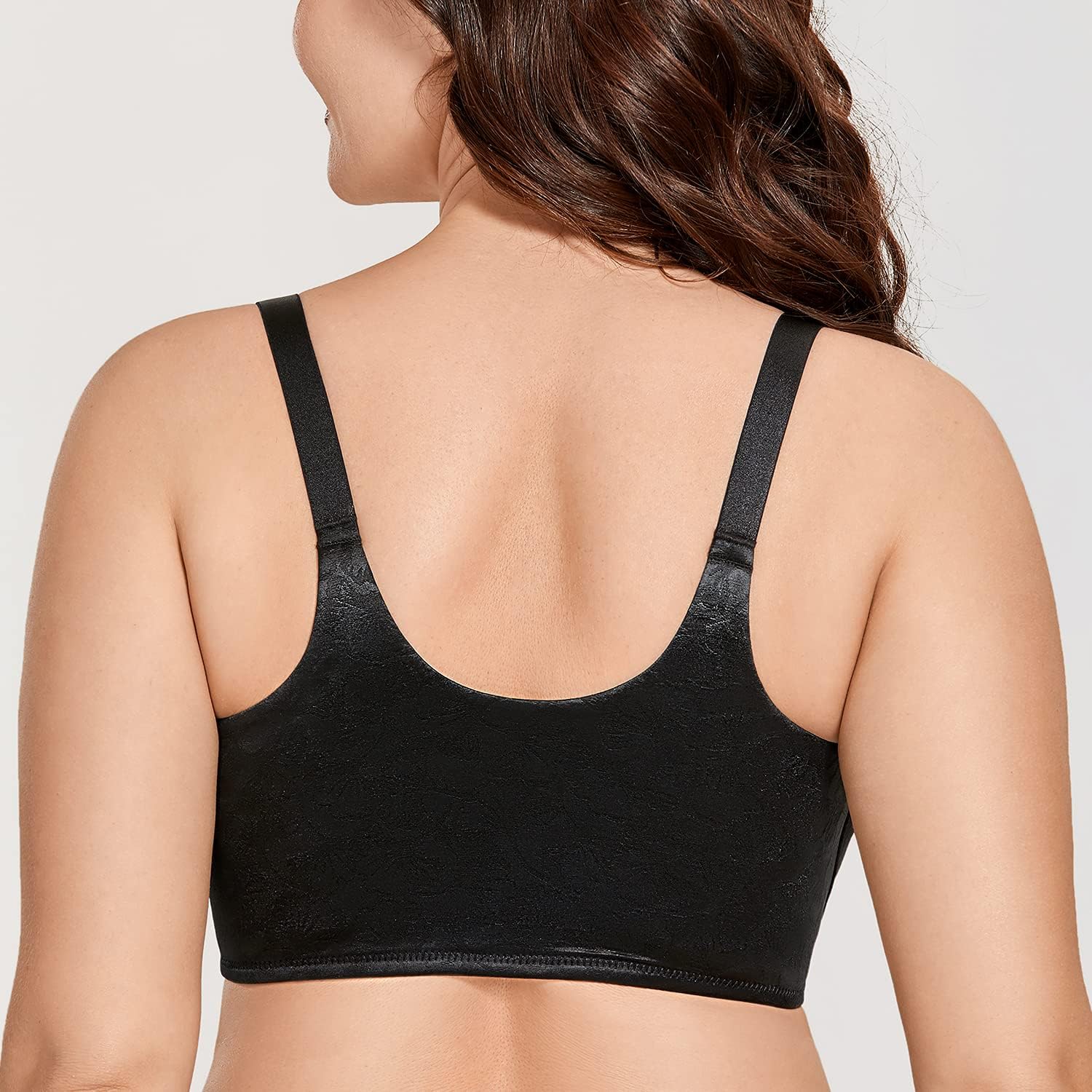 AISILIN Women's Front Closure Full Coverage Minimizer Underwire Plus Size Unlined Bra - Image 2