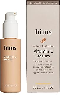 HIMS & HERS hims Vitamin C Serum for Men - Brighten Skin Tone, Balance Complexion - Highly Concentrated, Lightweight Vitamin C Facial Serum - Vegan, Cruelty-Free, No Parabens - Citrus Scent, (1oz)