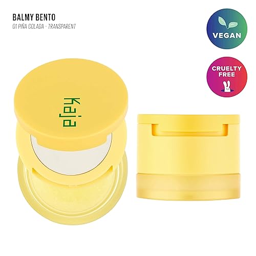 Miniatura 7 de KAJA Bálsamo labial Balmy Bento  Exfoliante, con aceite de coco, tratamiento de acabado transparente, hidrata, exfolia, suaviza el cuidado de los