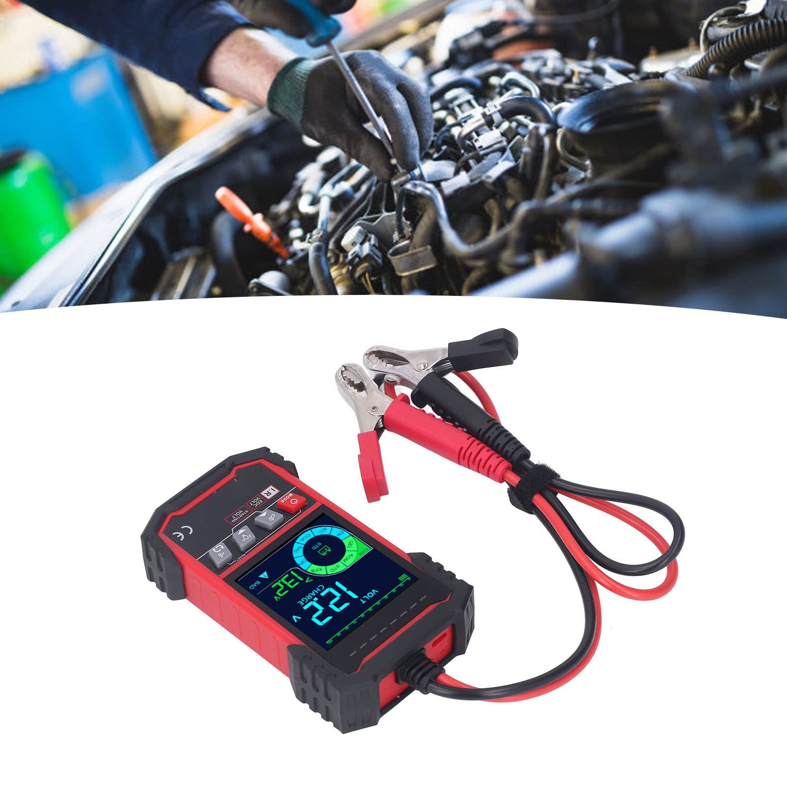 Auto Tester Batteria 12V 24 V Analizzatore di Carico della Batteria con Schermo 3,2 Pollici per i Test CCA Marittimi di Camion Automobilistici