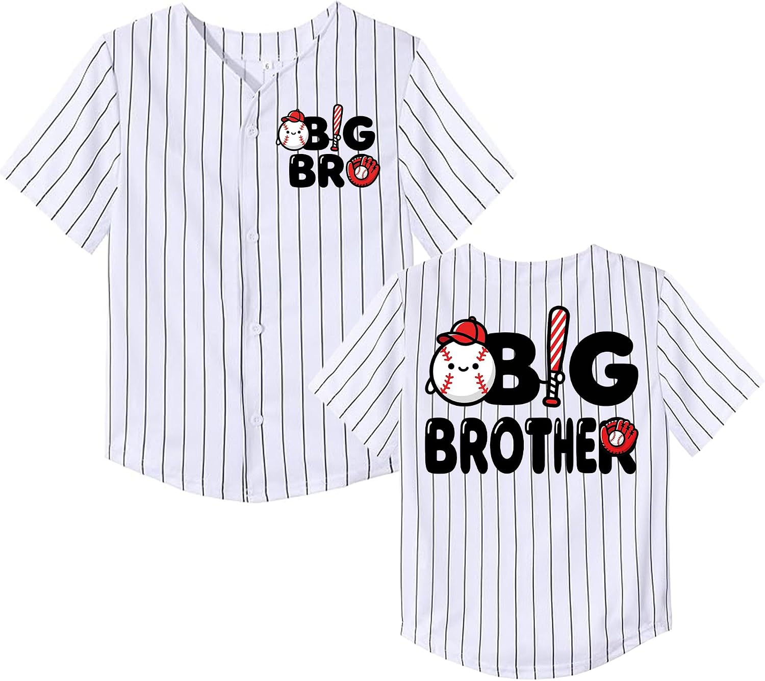 Big Brother Little Brother Matching T-Shirt Toddler Baseball Jersey Promoted to Big Bro Tee Baby Boy Clothes