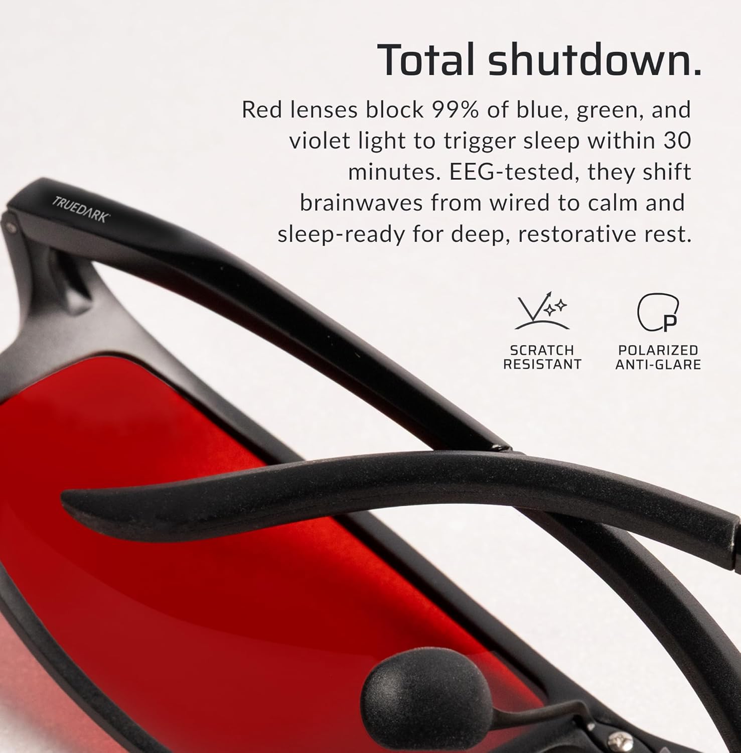 TrueDark by Dave Asprey | Twilights Elite | Blue Light Glasses for Women & Men, Red Lenses Block 99% Blue, Green & Violet Light for Night Use - Image 3