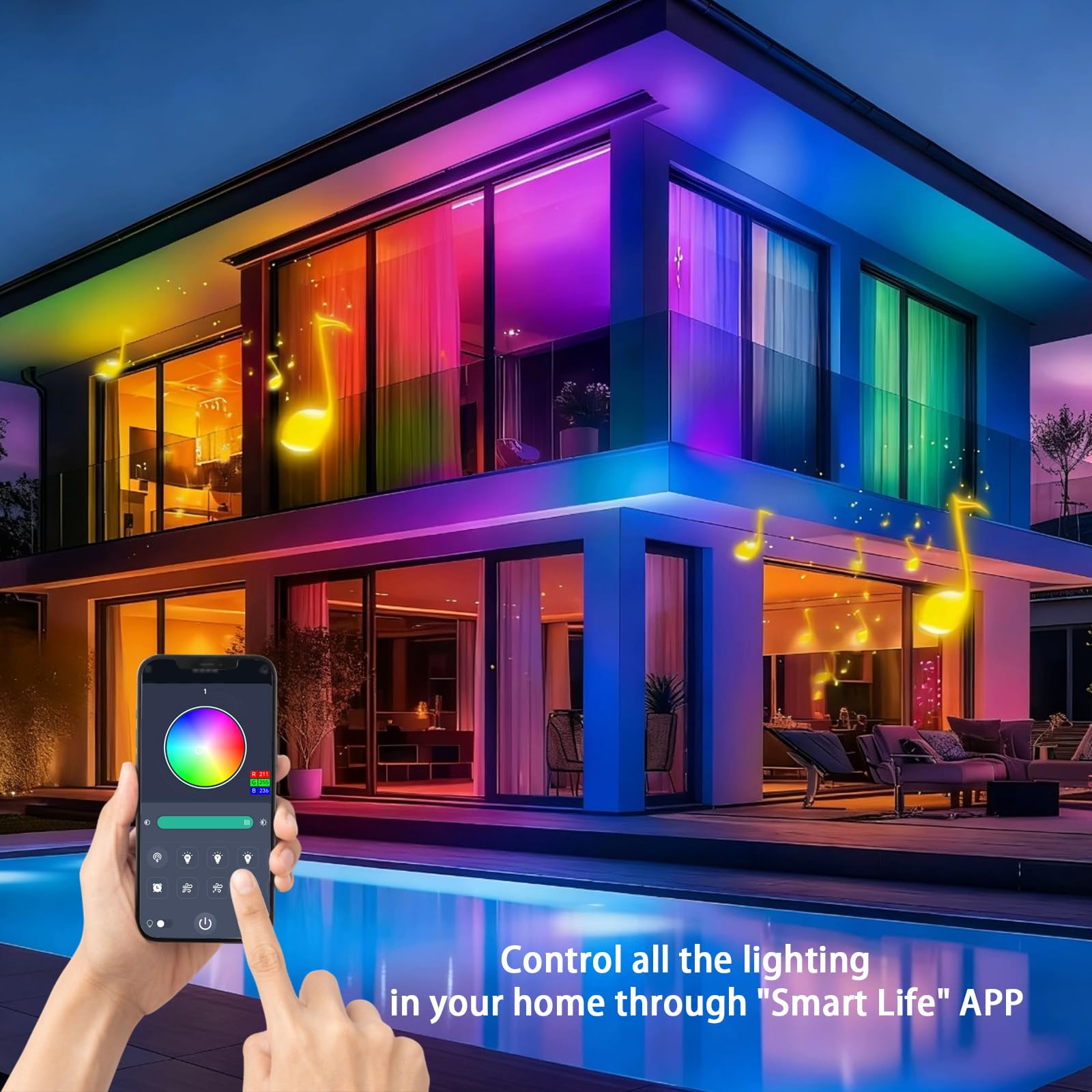 Moderna LáMpara De Techo RGB Con Bluetooth Regulable Mediante Control Remoto Y AplicacióN Con FuncióN De Memoria Sin Parpadeos Inteligentes Para Dormitorios Cocinas Y Bares,Negro