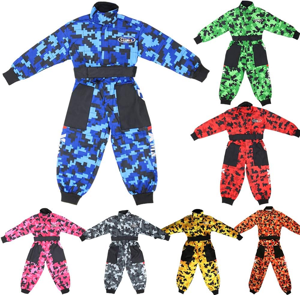 Zorax Soft interior/durable exterior CUB Kids Motocross CAMO Suit Children Motorbike Motorcycle Race Clothing Child ATV Karting Suit Overall