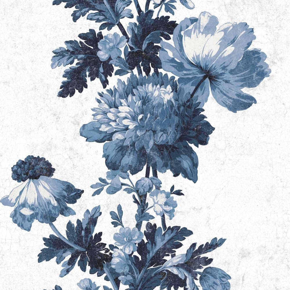 Papier peint adhésif fleurs vintage haut de gamme texture mate fine