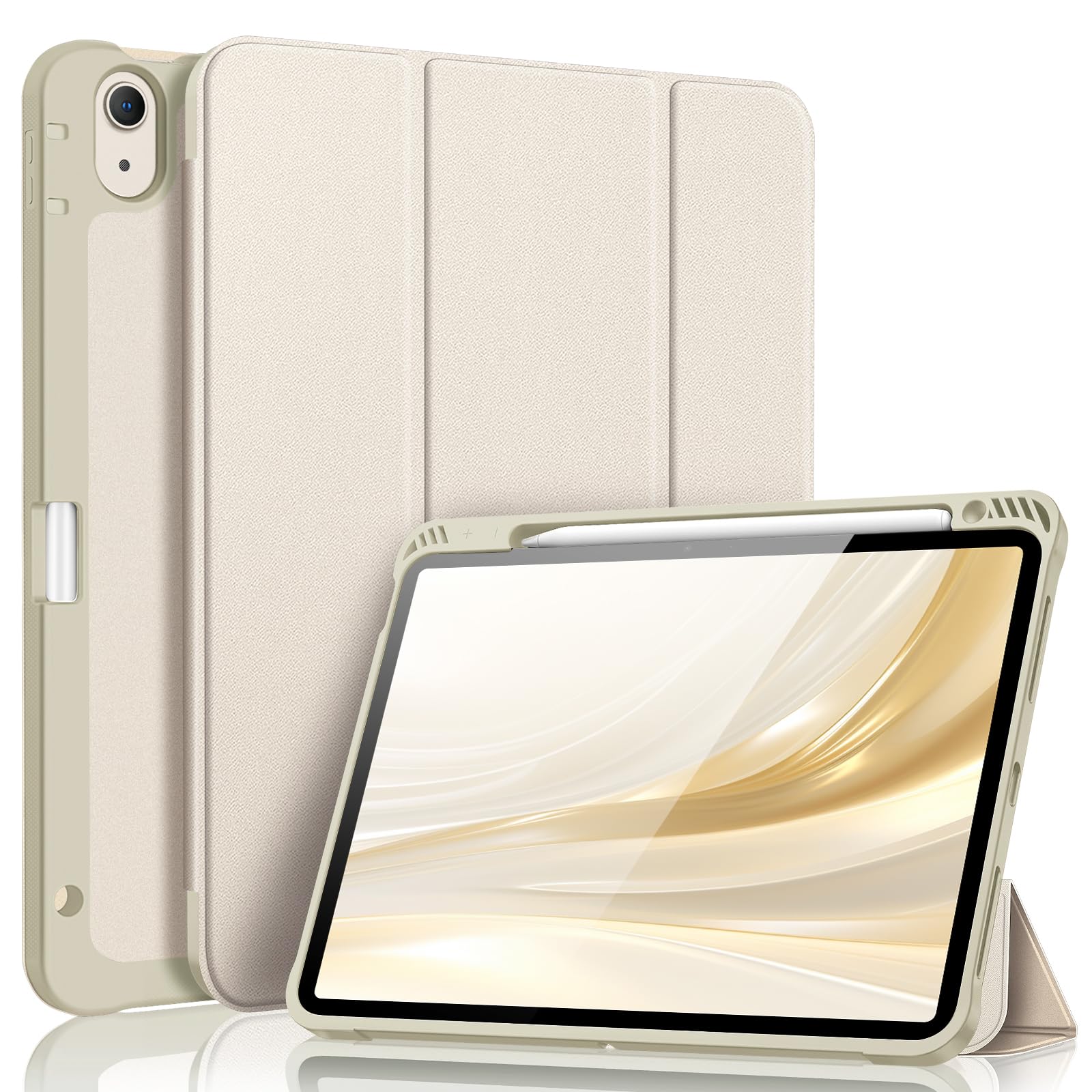 Fintie SlimShell Case for iPad Air 11-inch M4/M3/M2 (2026/2025/2024), iPad Air 5th / 4th Generation (2022/2020) 10.9 Inch - Flexible Soft TPU Back