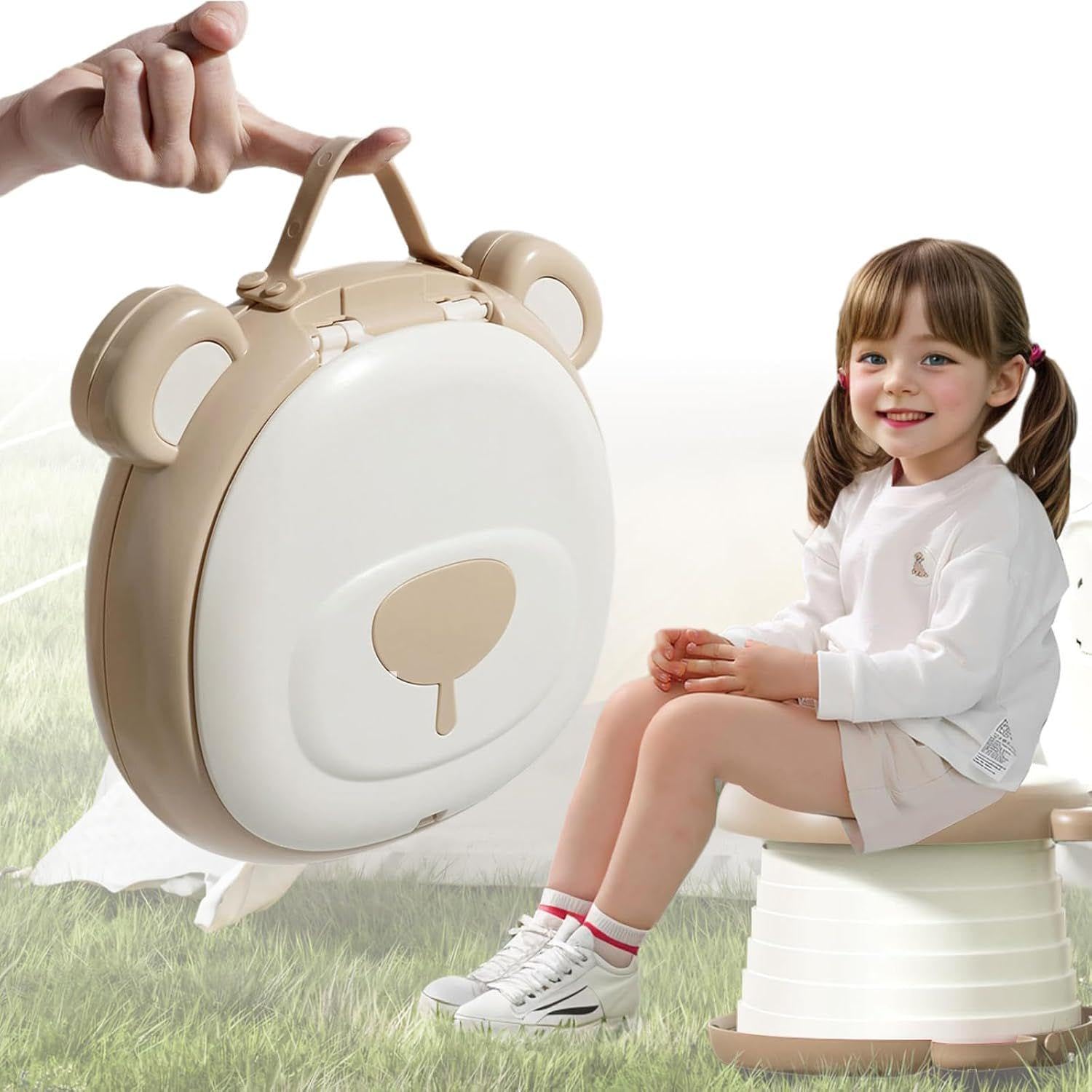 Pot portable pour tout-petit pliable idéal comme salle de bain de voyage pour enfants