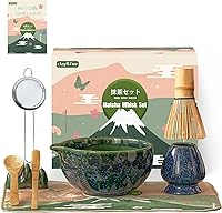 Vista 15 de Clay&Fire Juego de batidor de matcha, juego de matcha de cerámica, cuenco de matcha con boquilla y batidor, kit de té Matcha de 9 piezas