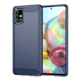 EUAGVQY Case for Samsung A71 4G Galaxy A71 4G Carbon Fiber Phone Case Soft TPU Anti-Slip Durable Lightweight Protective Phone Cover for Samsung Galaxy A71 4G,Blue