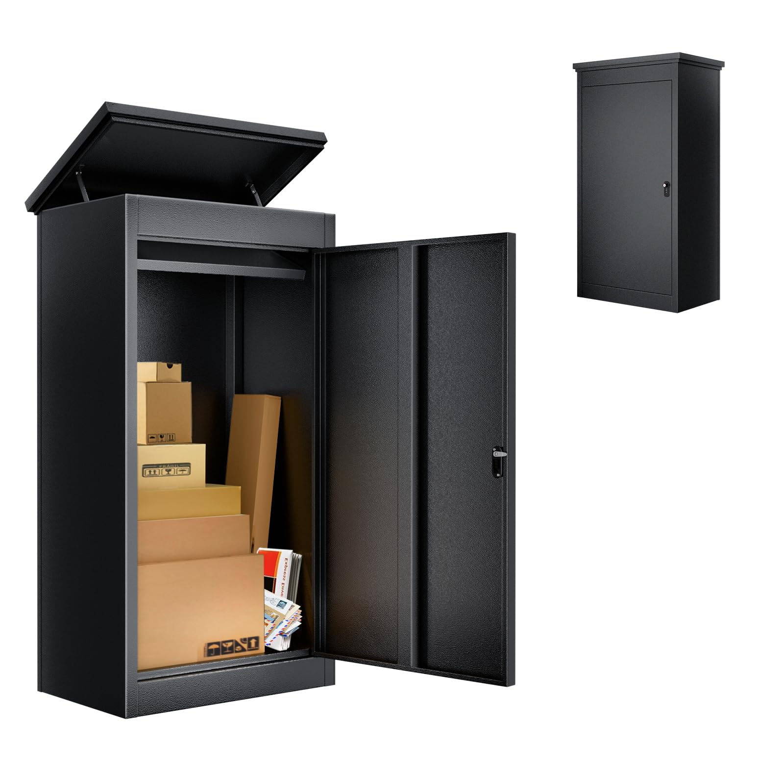 Gaonala Mailbox Parcel Box for Outdoor Use, Extra Large Parcel Boxes with Safe Storage, Waterproof Parcel Boxes for Outdoor Use (53 x 42 x 130 cm)