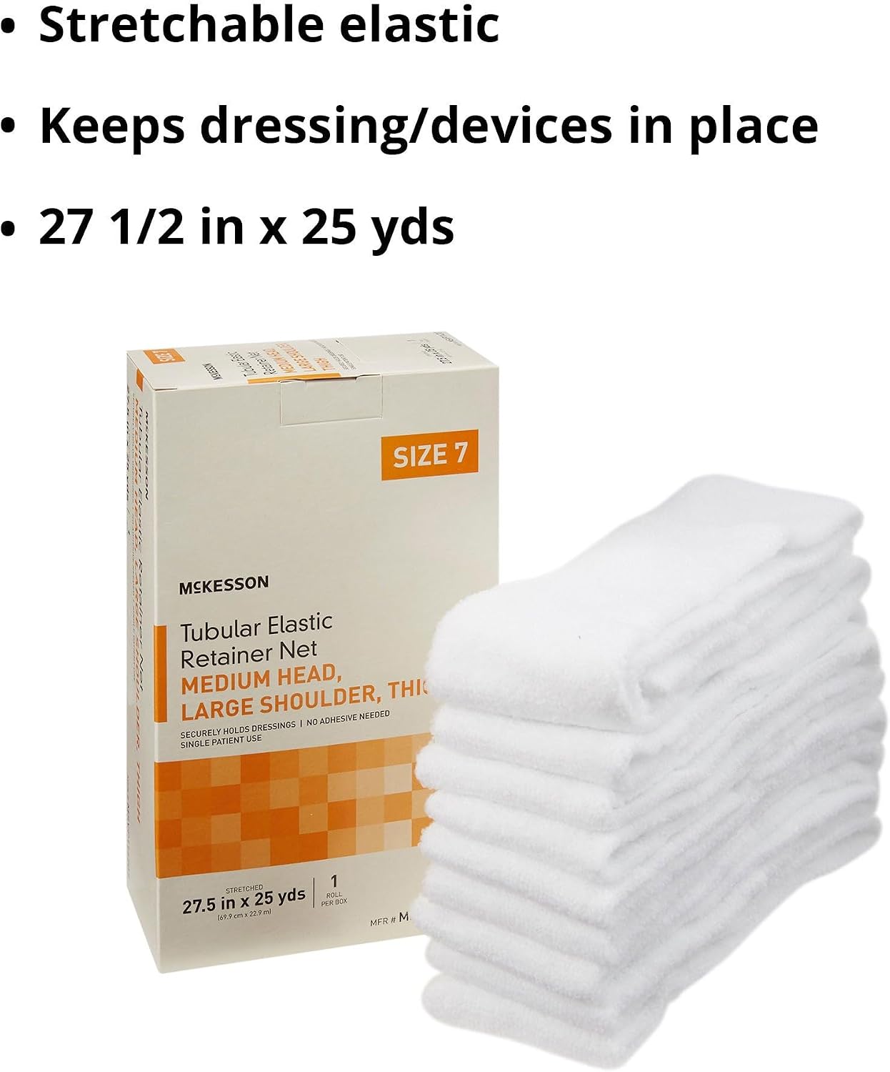 McKesson Tubular Elastic Retainer Net Dressing, 27 1/2 in x 25 yd, 1 ct image 4
