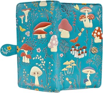 Shag Wear Mushroom Forest Large Wallet 7" Teal