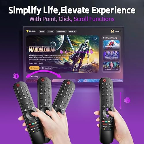 Miniatura 8 de Mando a distancia mágico con puntero y función de voz para LG-Smart-TV