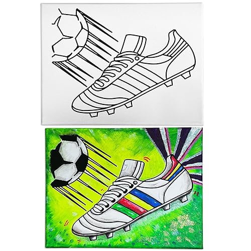 Miniatura 4 de Copa Del Mundial Soccer Shoe Football Boots, Theme Canvas Painting  Kids Adults Sport Theme Pre Drawn Stretched Canvas  Backyard Mundial Party