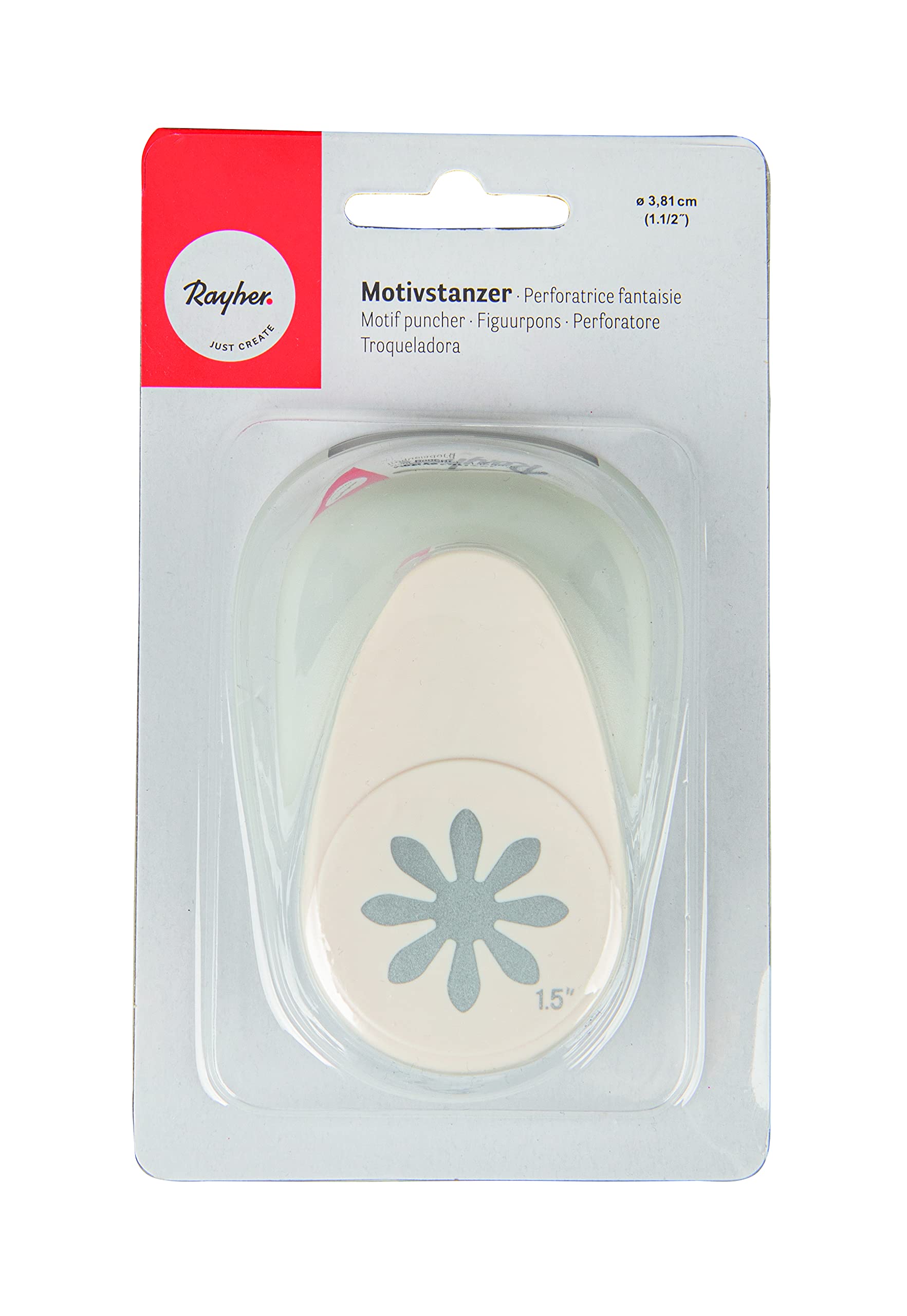 Rayher Daisy Motive Puncher, Orange, 3.81 cm