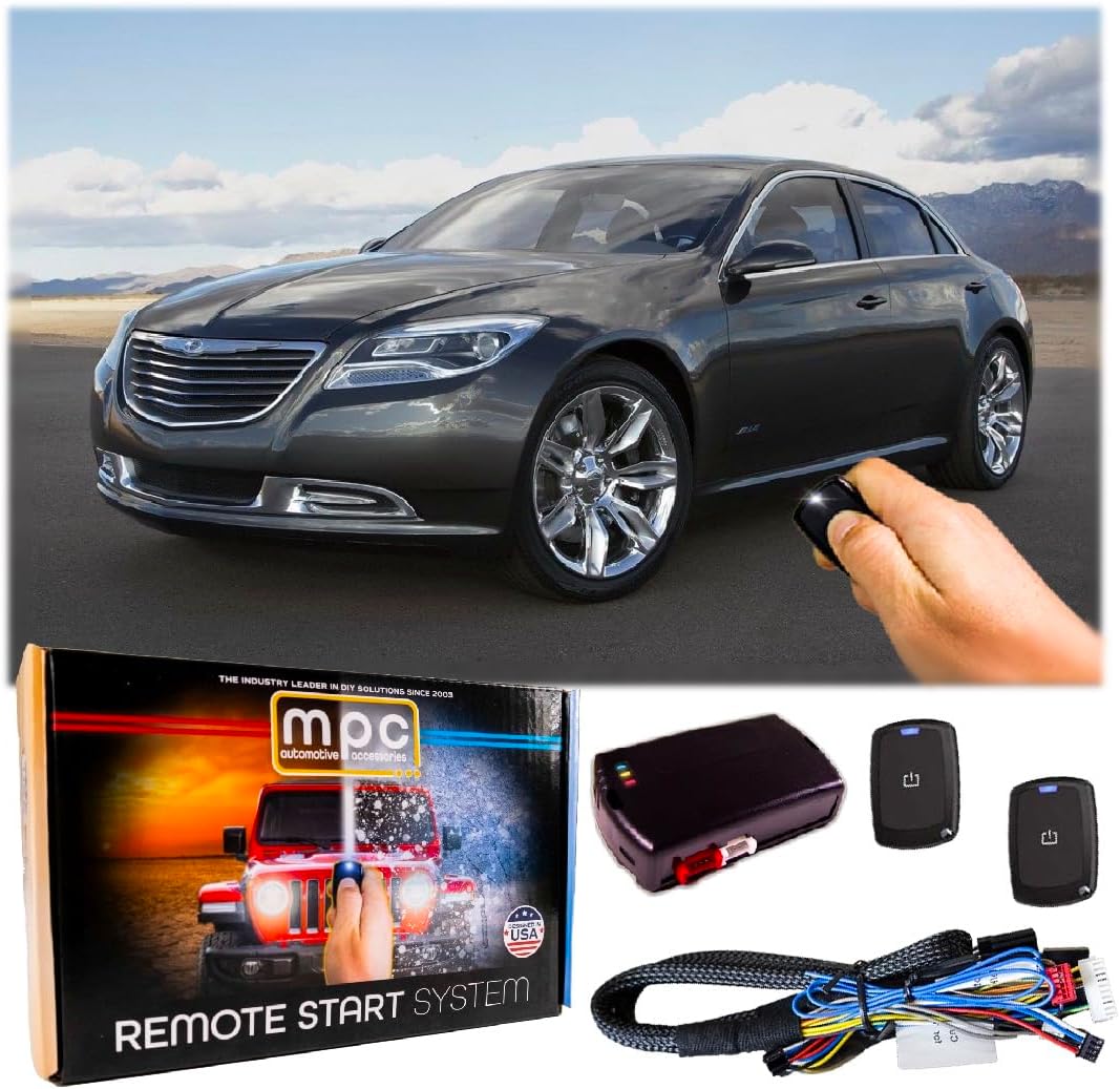 MPC Factory Remote Activated Remote Start Kit Compatible with 2011-2014 Chrysler 200 - Plug-n-Play - Key-to-Start - Firmware Preloaded