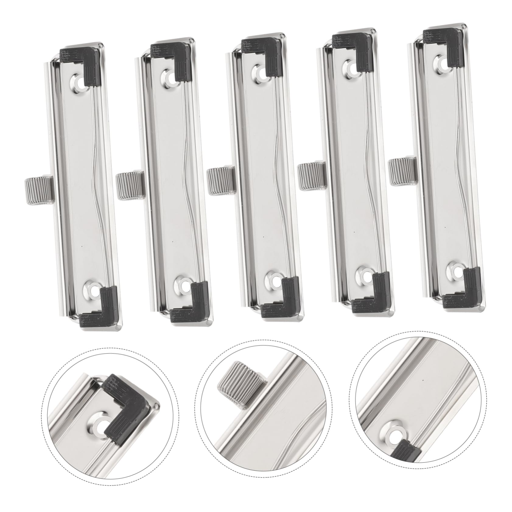 SHOWERORO Clip per Portablocco in Metallo 5 Pezzi Multifunzionali Resistenti Design Minimale per Uffici e Scuole